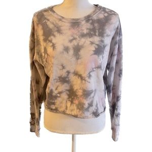 Tie dye grey pale pink sweatshirt small #33